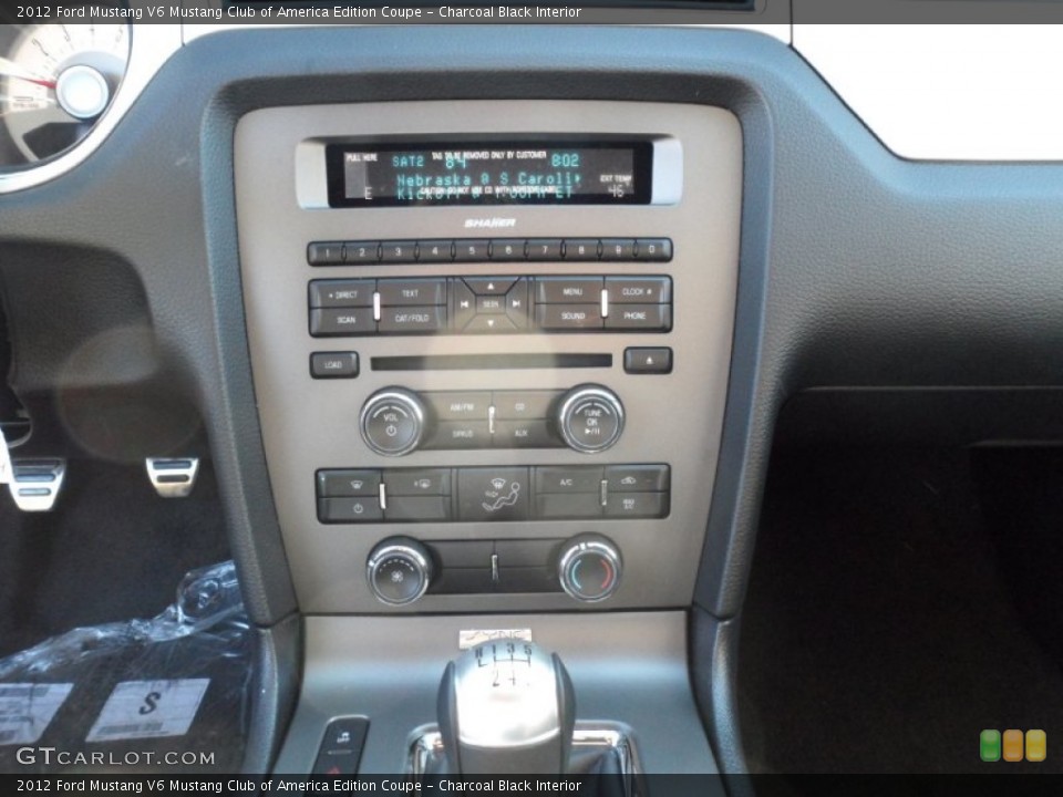 Charcoal Black Interior Controls for the 2012 Ford Mustang V6 Mustang Club of America Edition Coupe #59053321