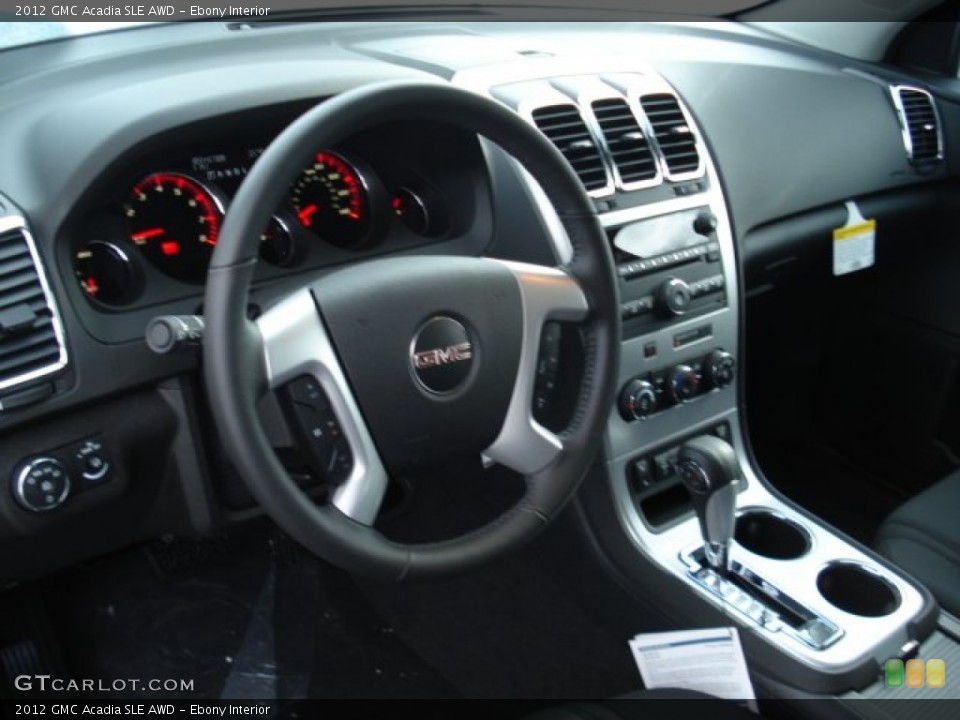 Ebony Interior Dashboard for the 2012 GMC Acadia SLE AWD #59057120