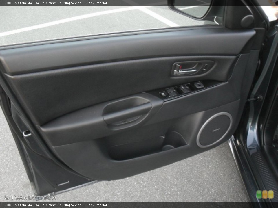 Black Interior Door Panel for the 2008 Mazda MAZDA3 s Grand Touring Sedan #59058899