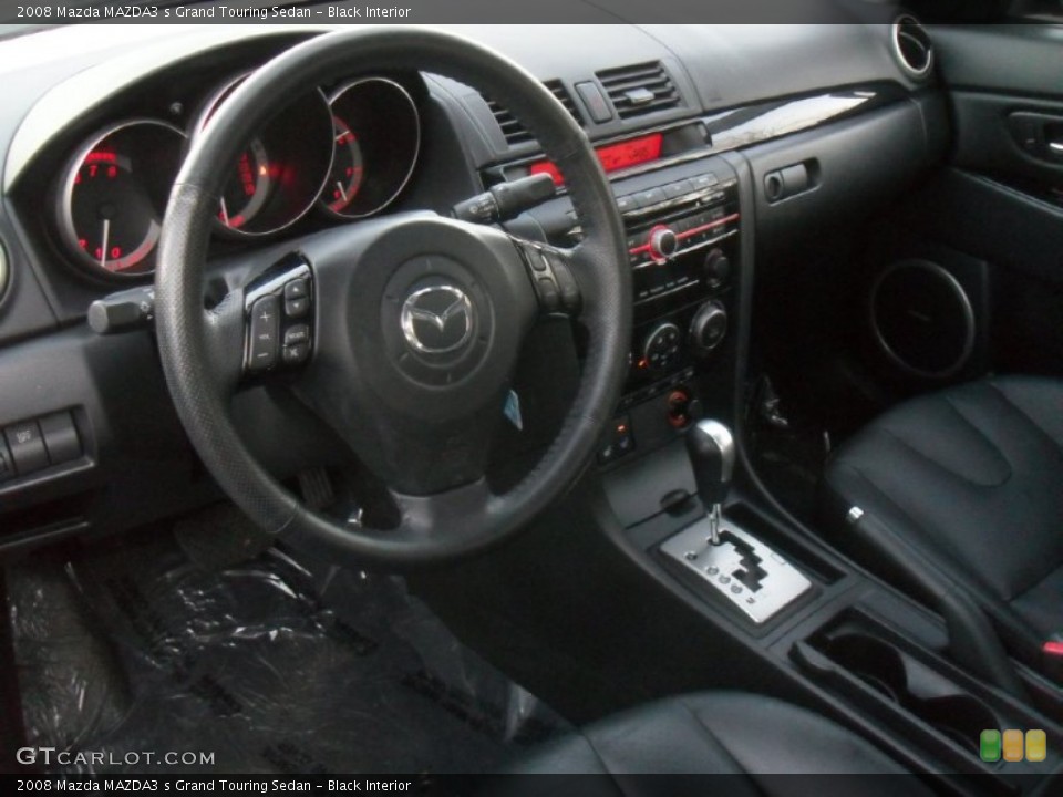 Black 2008 Mazda MAZDA3 Interiors