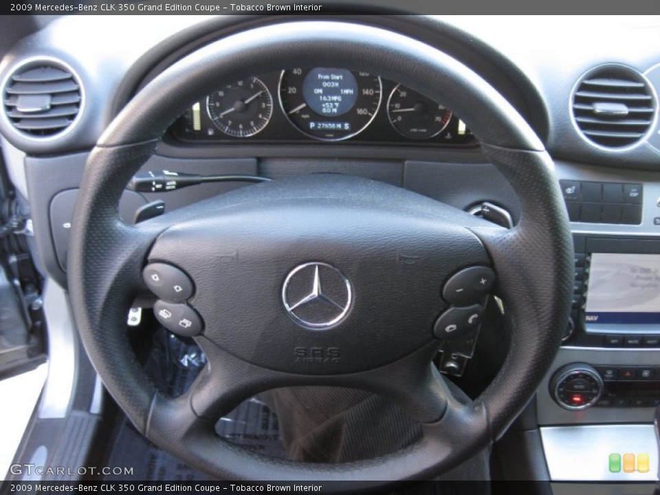 Tobacco Brown Interior Steering Wheel for the 2009 Mercedes-Benz CLK 350 Grand Edition Coupe #59063073