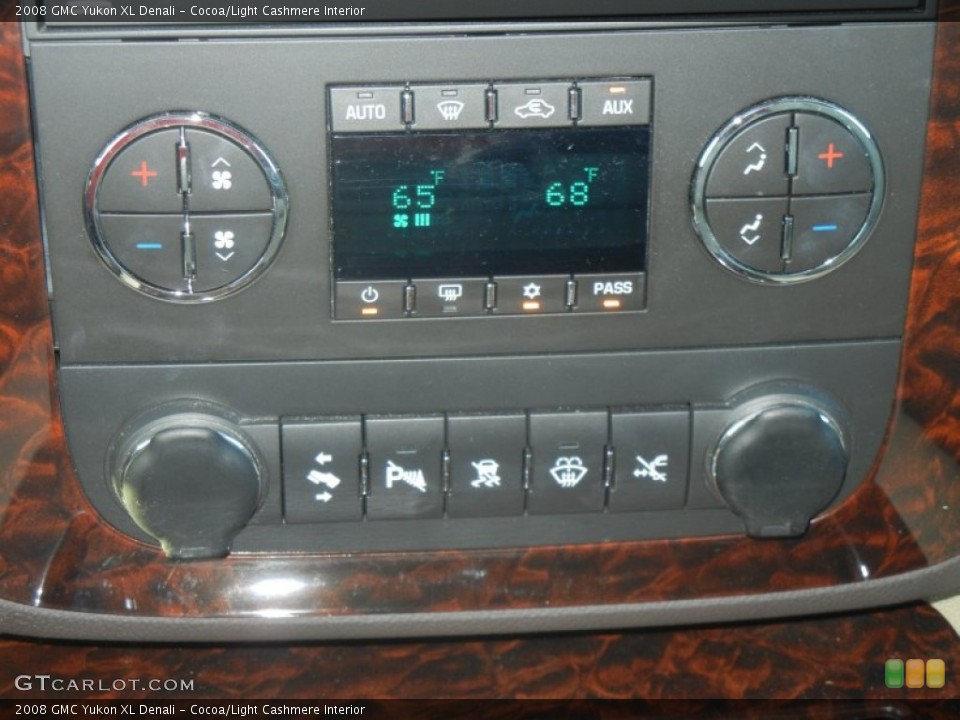 Cocoa/Light Cashmere Interior Controls for the 2008 GMC Yukon XL Denali #59065792