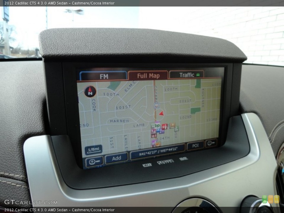 Cashmere/Cocoa Interior Navigation for the 2012 Cadillac CTS 4 3.0 AWD Sedan #59066924