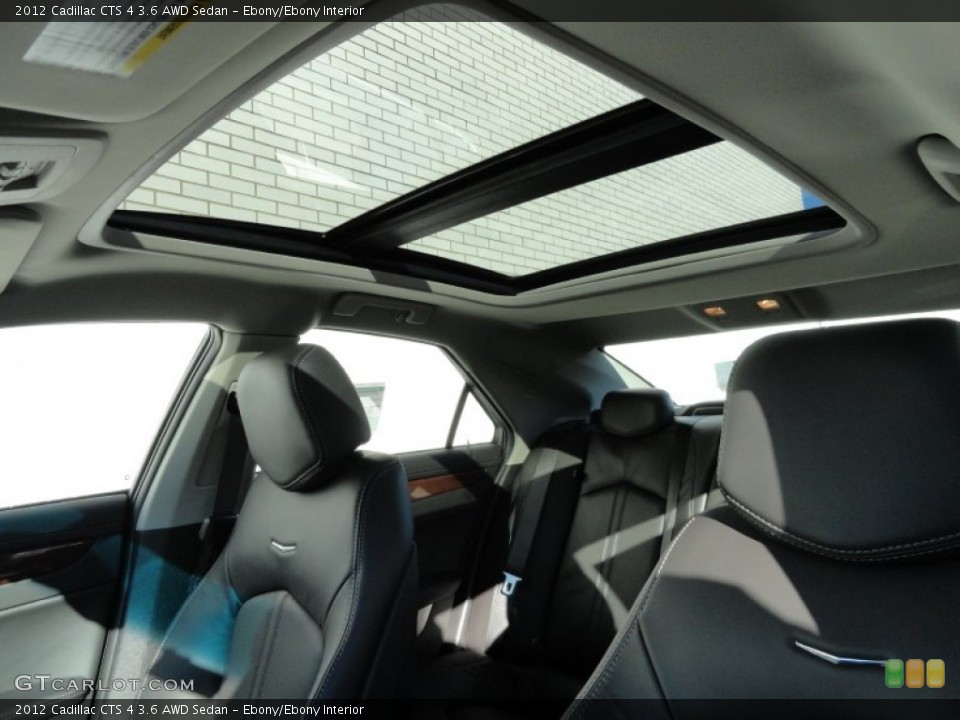 Ebony/Ebony Interior Sunroof for the 2012 Cadillac CTS 4 3.6 AWD Sedan #59067038
