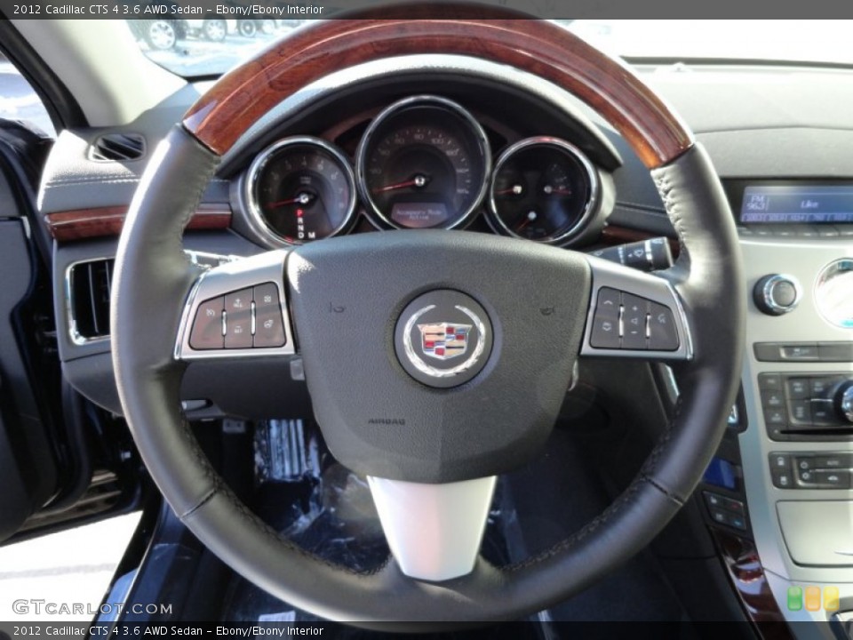 Ebony/Ebony Interior Steering Wheel for the 2012 Cadillac CTS 4 3.6 AWD Sedan #59067071
