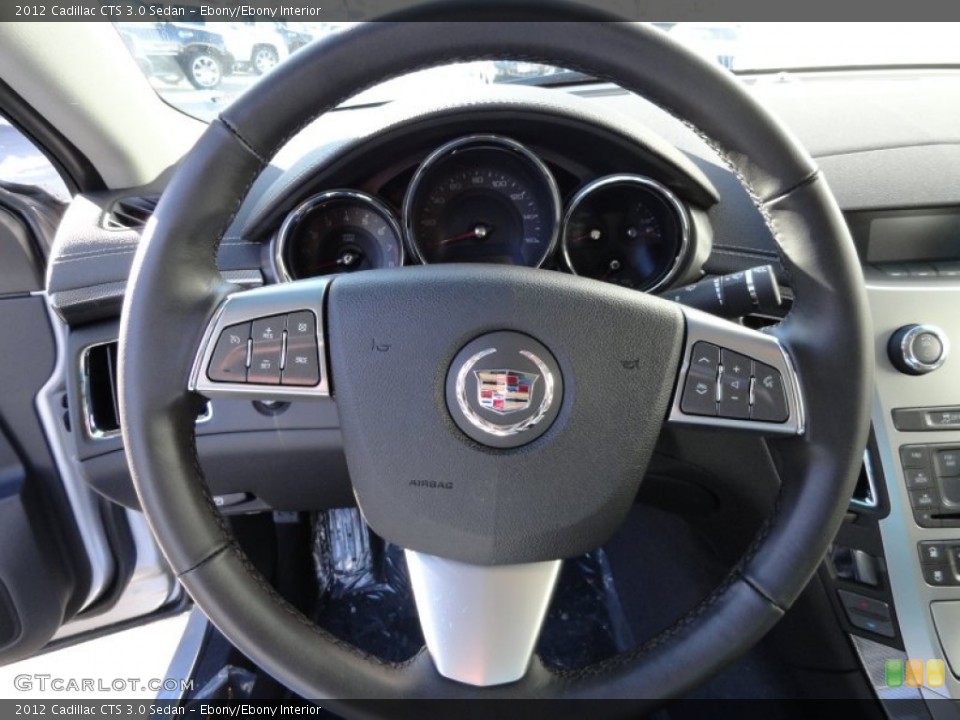 Ebony/Ebony Interior Steering Wheel for the 2012 Cadillac CTS 3.0 Sedan #59067632