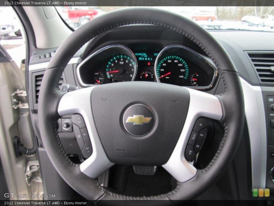 Ebony Interior Steering Wheel for the 2012 Chevrolet Traverse LT AWD #59068610