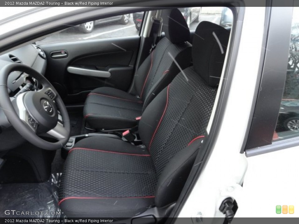 Black w/Red Piping Interior Photo for the 2012 Mazda MAZDA2 Touring #59070674
