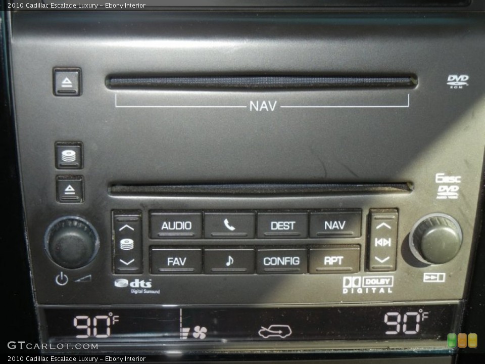 Ebony Interior Controls for the 2010 Cadillac Escalade Luxury #59070986
