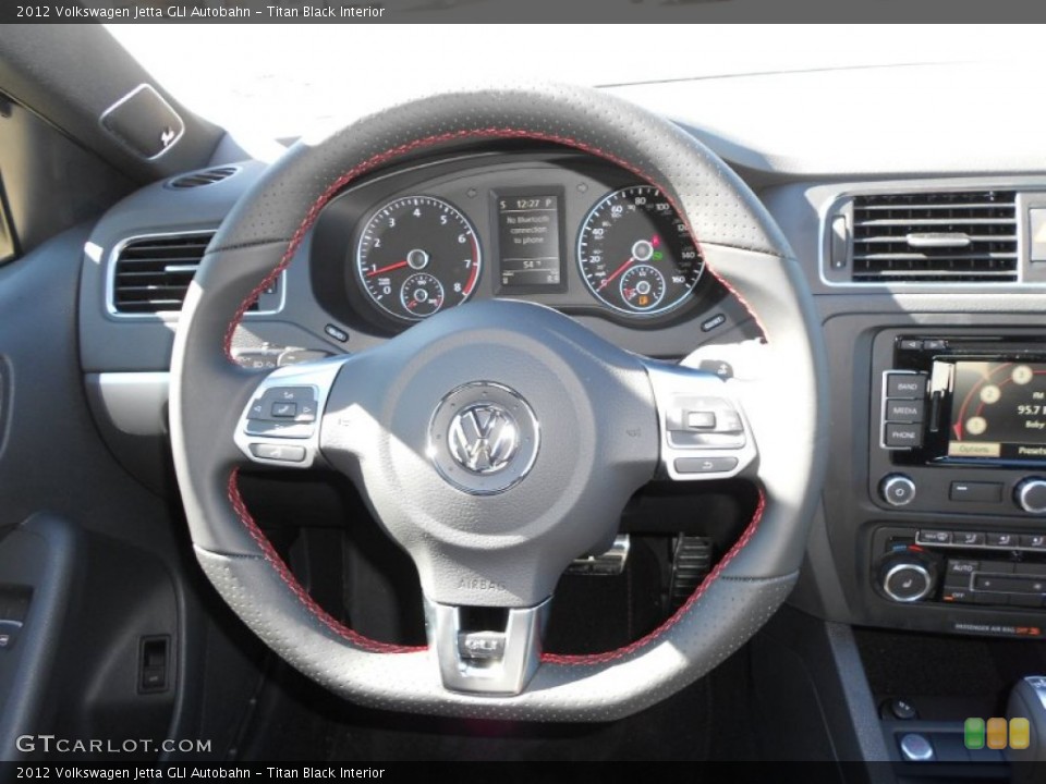 Titan Black Interior Steering Wheel for the 2012 Volkswagen Jetta GLI Autobahn #59071652