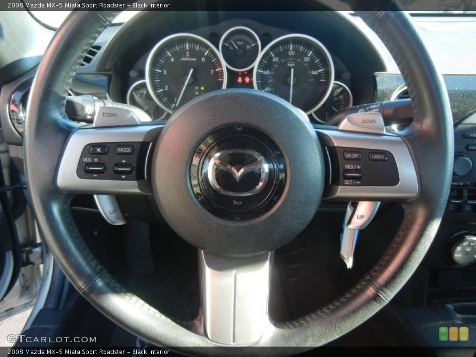 Black Interior Steering Wheel for the 2008 Mazda MX-5 Miata Sport Roadster #59072108