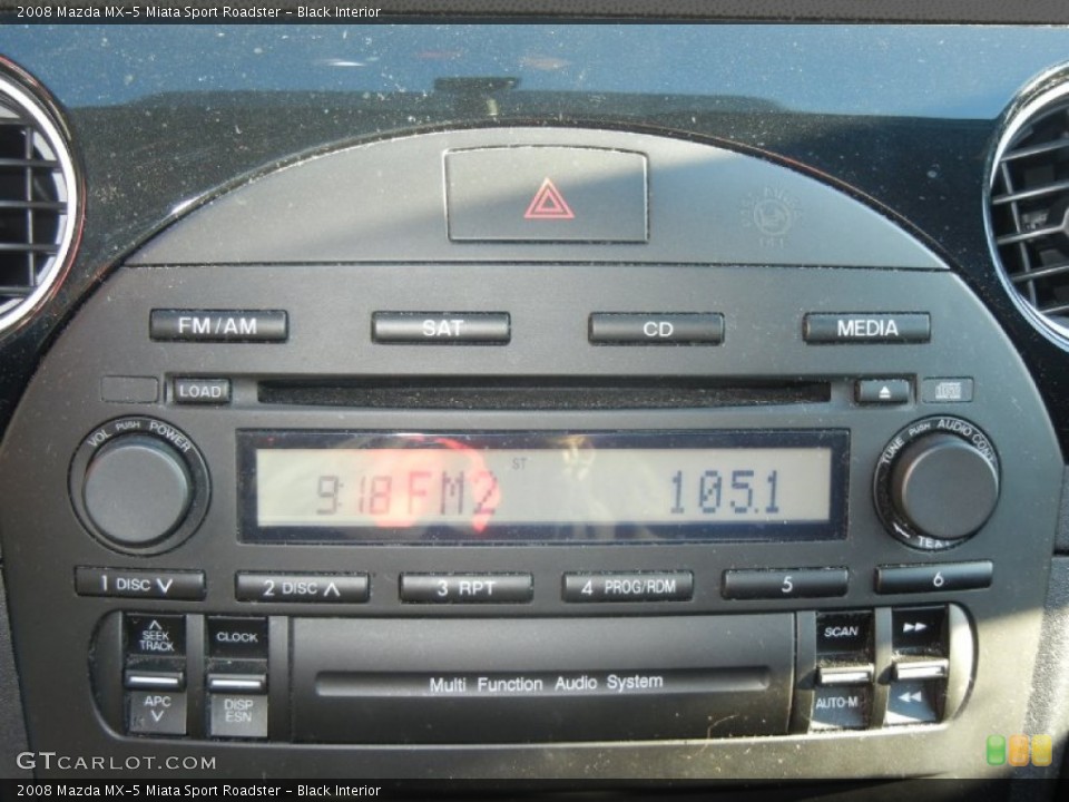 Black Interior Controls for the 2008 Mazda MX-5 Miata Sport Roadster #59072144