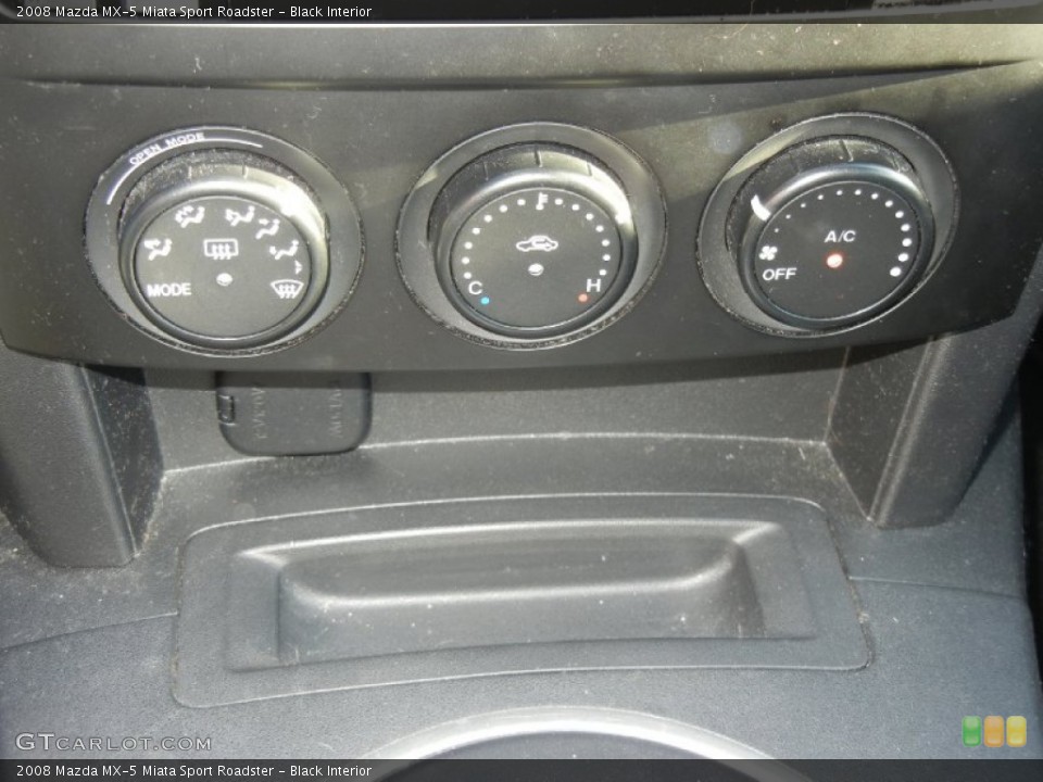 Black Interior Controls for the 2008 Mazda MX-5 Miata Sport Roadster #59072153