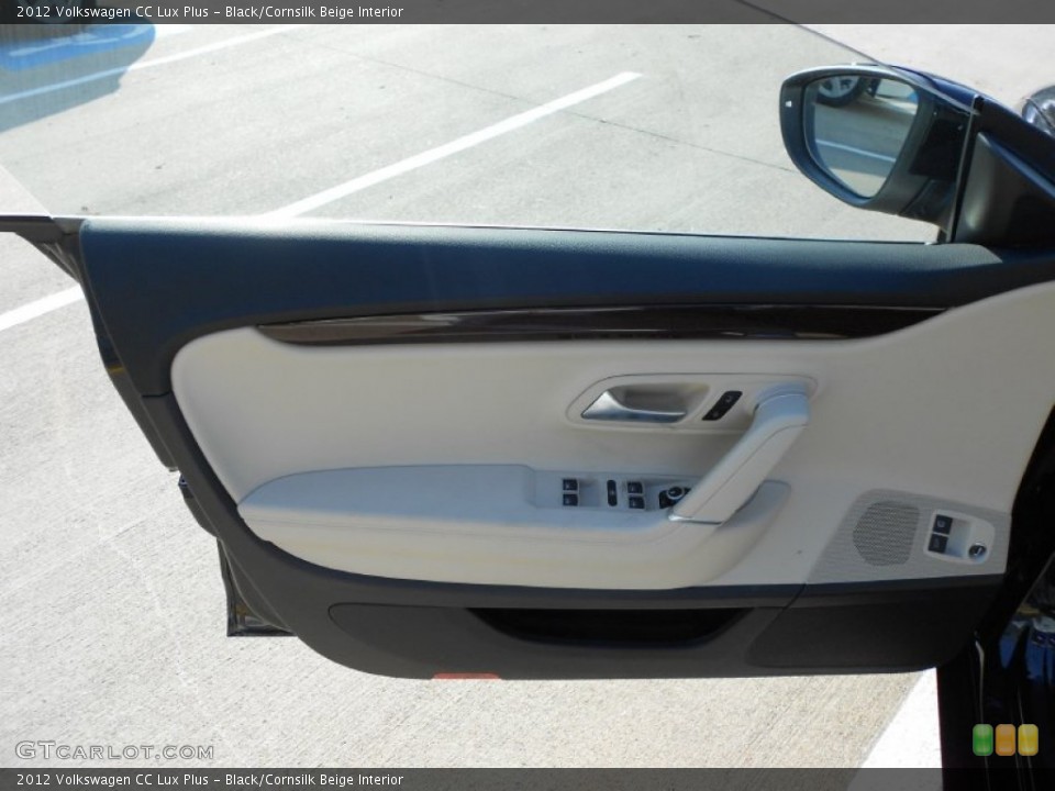 Black/Cornsilk Beige Interior Door Panel for the 2012 Volkswagen CC Lux Plus #59072395