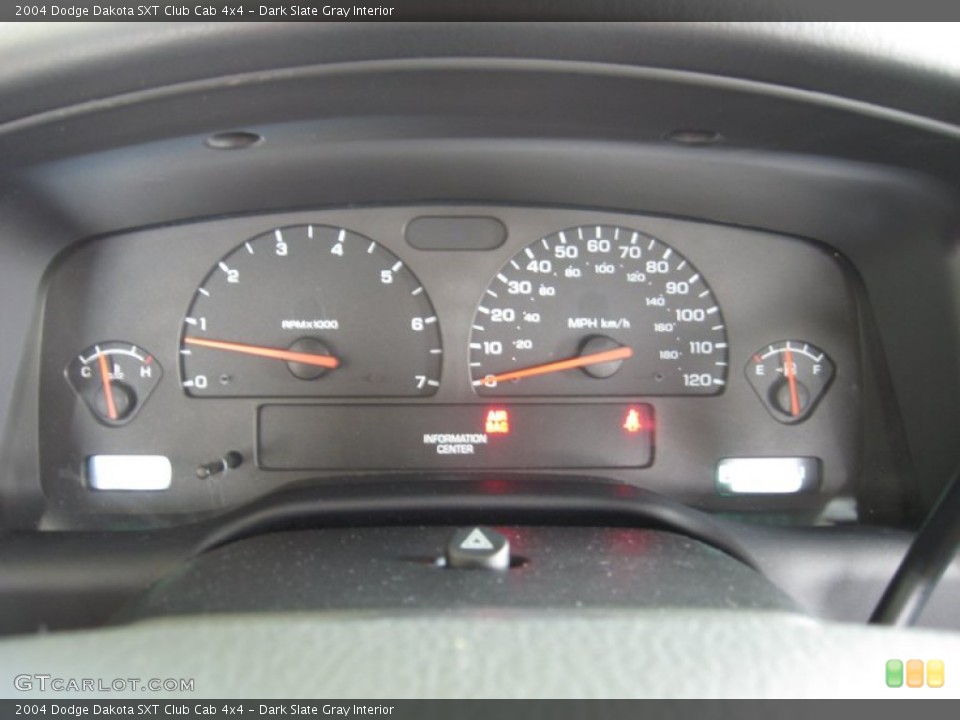 Dark Slate Gray Interior Gauges for the 2004 Dodge Dakota SXT Club Cab 4x4 #59073152