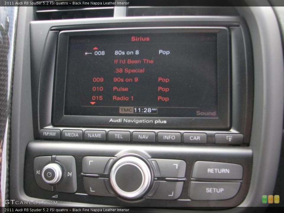 Black Fine Nappa Leather Interior Controls for the 2011 Audi R8 Spyder 5.2 FSI quattro #59074109