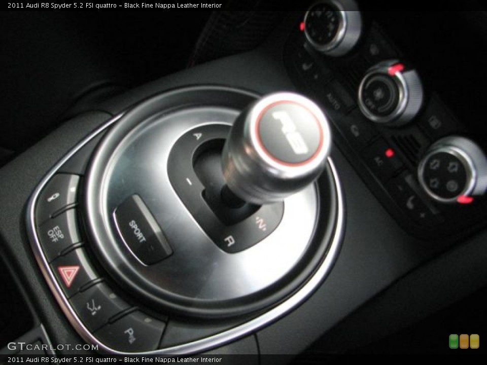 Black Fine Nappa Leather Interior Transmission for the 2011 Audi R8 Spyder 5.2 FSI quattro #59074124