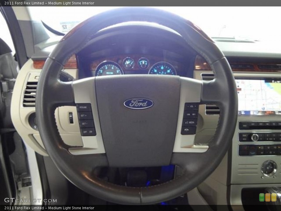 Medium Light Stone Interior Steering Wheel for the 2011 Ford Flex Limited #59078453