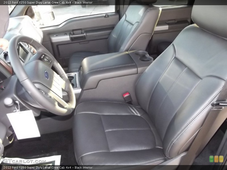 Black Interior Photo for the 2012 Ford F250 Super Duty Lariat Crew Cab 4x4 #59080709