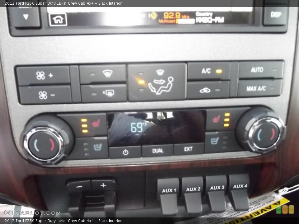 Black Interior Controls for the 2012 Ford F250 Super Duty Lariat Crew Cab 4x4 #59080760