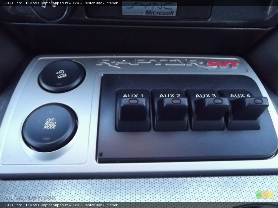 Raptor Black Interior Controls for the 2011 Ford F150 SVT Raptor SuperCrew 4x4 #59081183