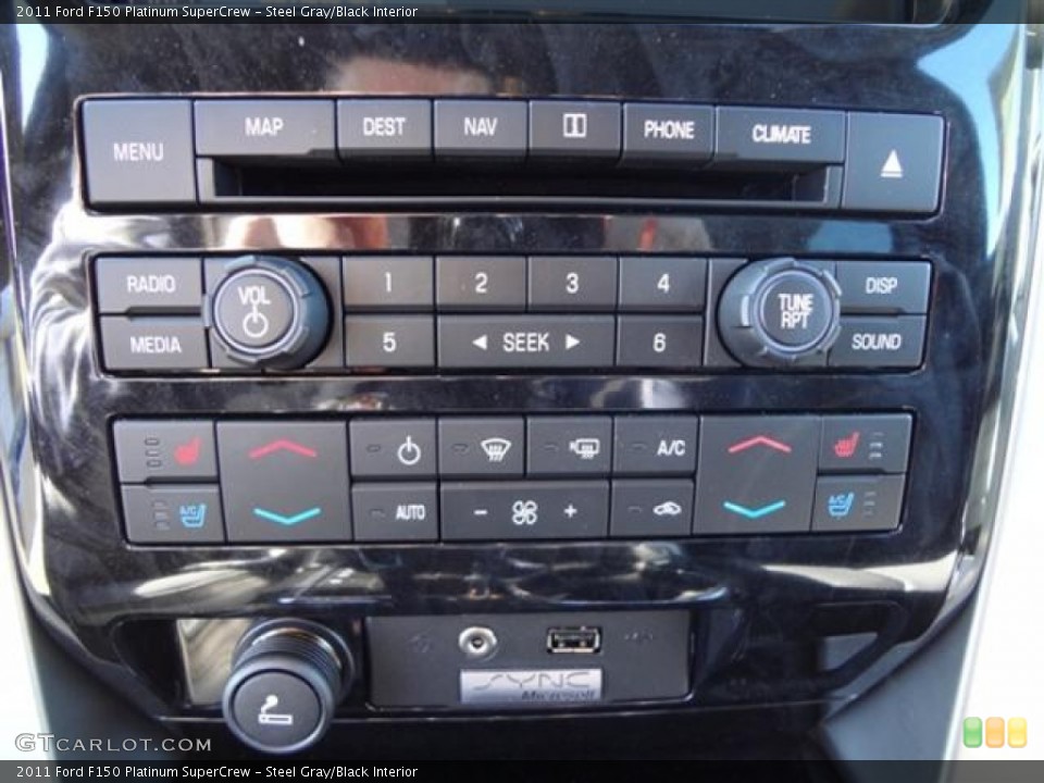Steel Gray/Black Interior Controls for the 2011 Ford F150 Platinum SuperCrew #59081684