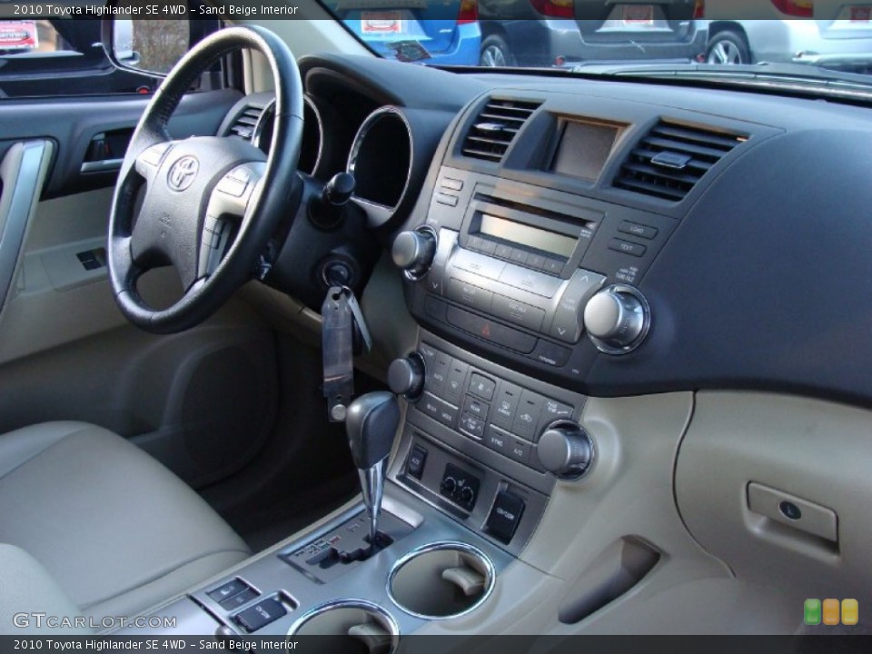 Sand Beige Interior Dashboard for the 2010 Toyota Highlander SE 4WD #59082385