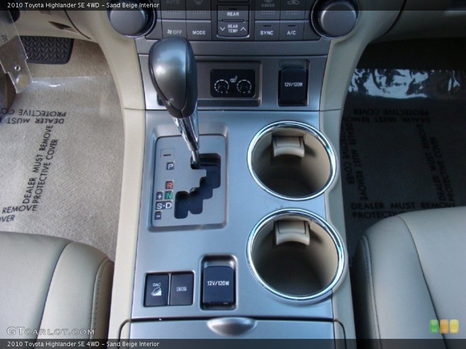 Sand Beige Interior Transmission for the 2010 Toyota Highlander SE 4WD #59082470