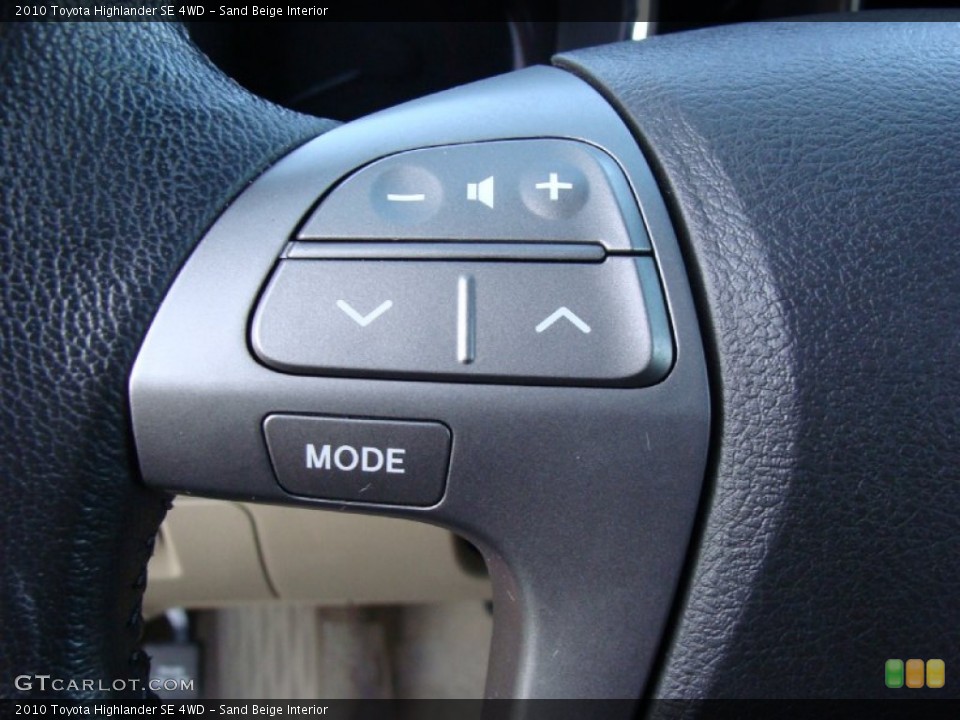 Sand Beige Interior Controls for the 2010 Toyota Highlander SE 4WD #59082497