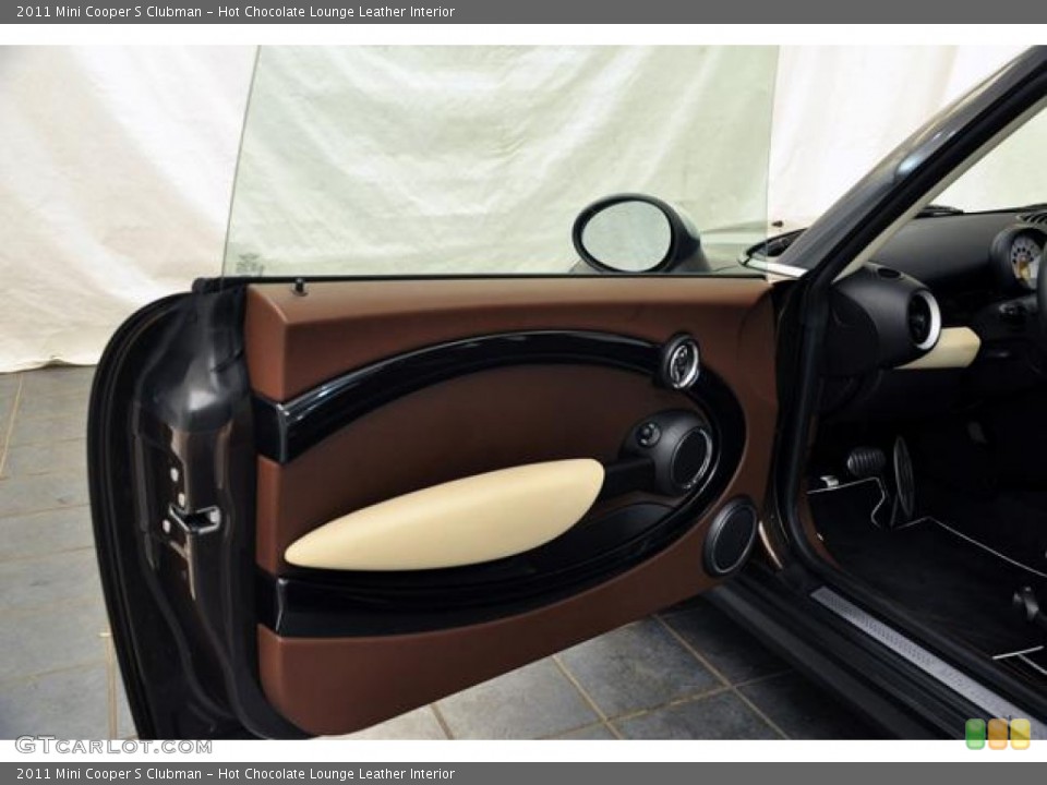 Hot Chocolate Lounge Leather Interior Door Panel for the 2011 Mini Cooper S Clubman #59084792