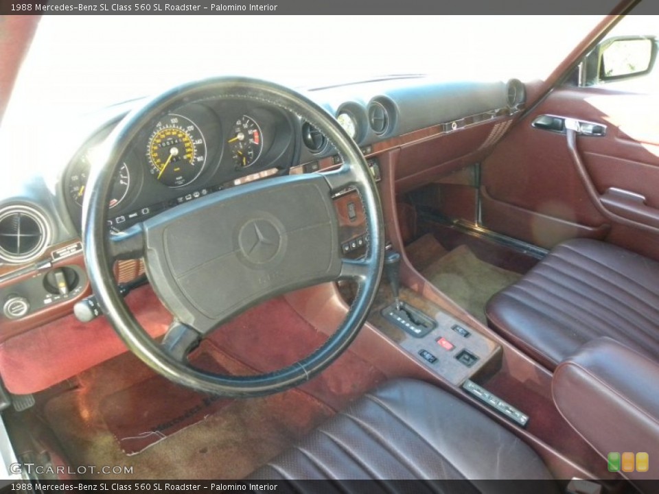 Palomino Interior Photo for the 1988 Mercedes-Benz SL Class 560 SL Roadster #59085767
