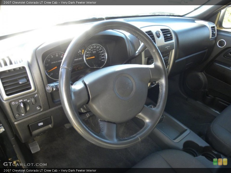 Very Dark Pewter Interior Steering Wheel for the 2007 Chevrolet Colorado LT Crew Cab #59086388