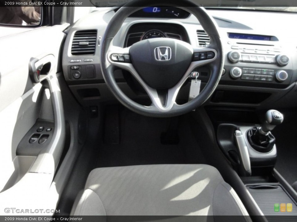 Gray Interior Dashboard for the 2009 Honda Civic EX Coupe #59090168