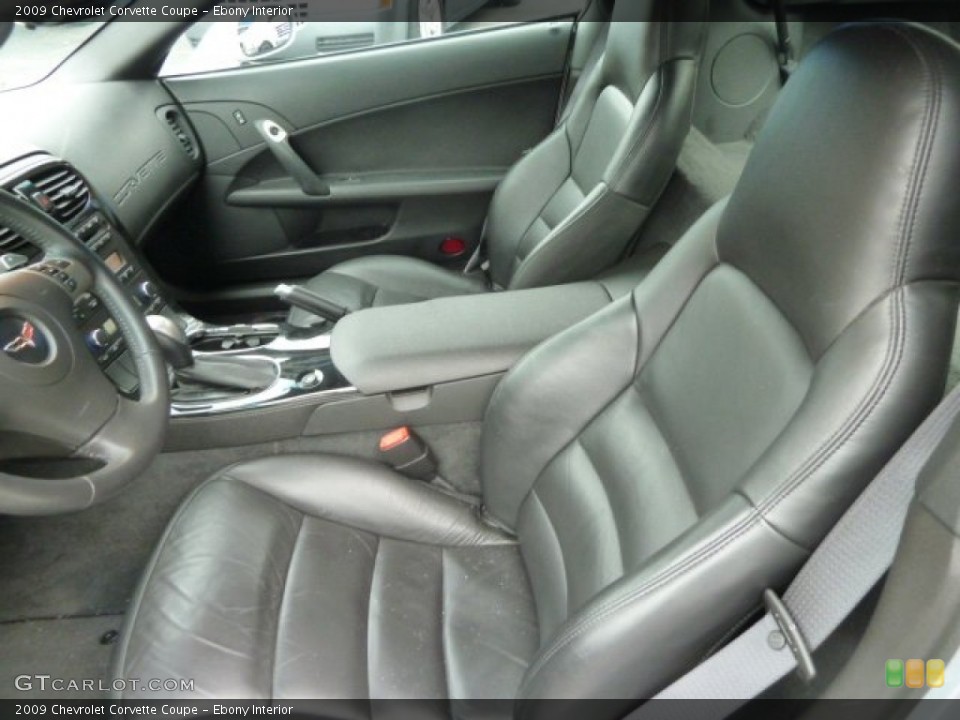 Ebony Interior Photo for the 2009 Chevrolet Corvette Coupe #59090468