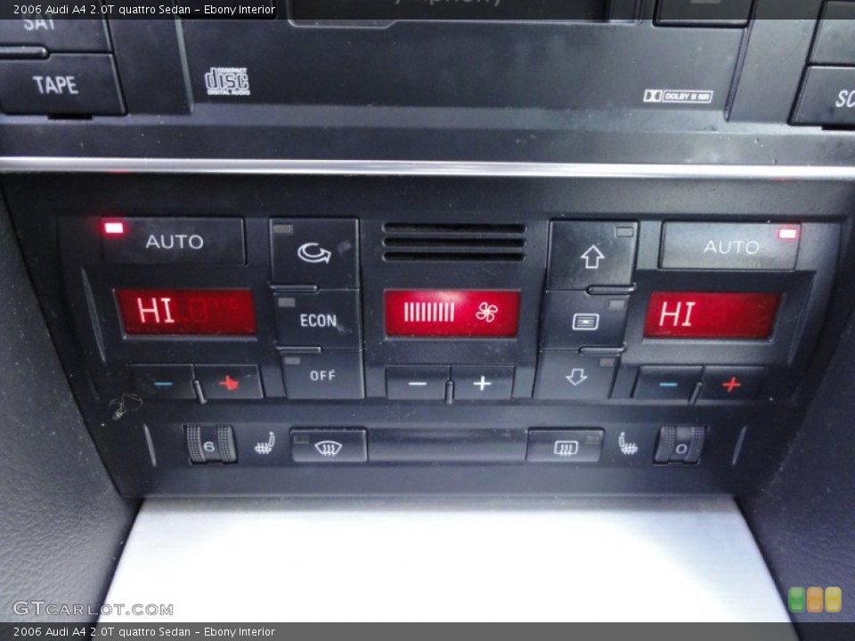 Ebony Interior Controls for the 2006 Audi A4 2.0T quattro Sedan #59090627