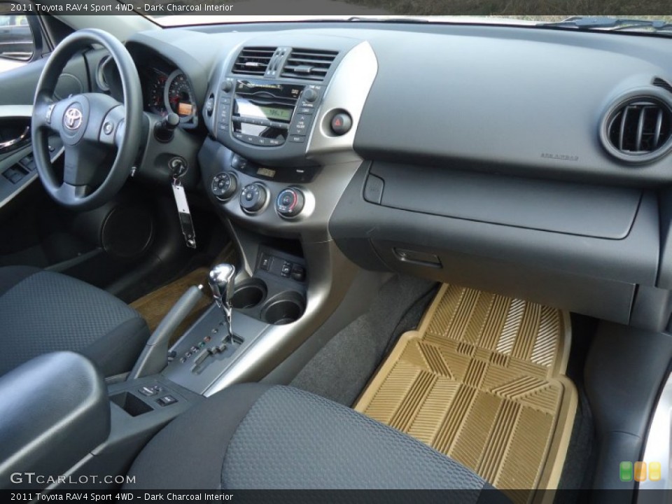 Dark Charcoal Interior Dashboard for the 2011 Toyota RAV4 Sport 4WD #59091749