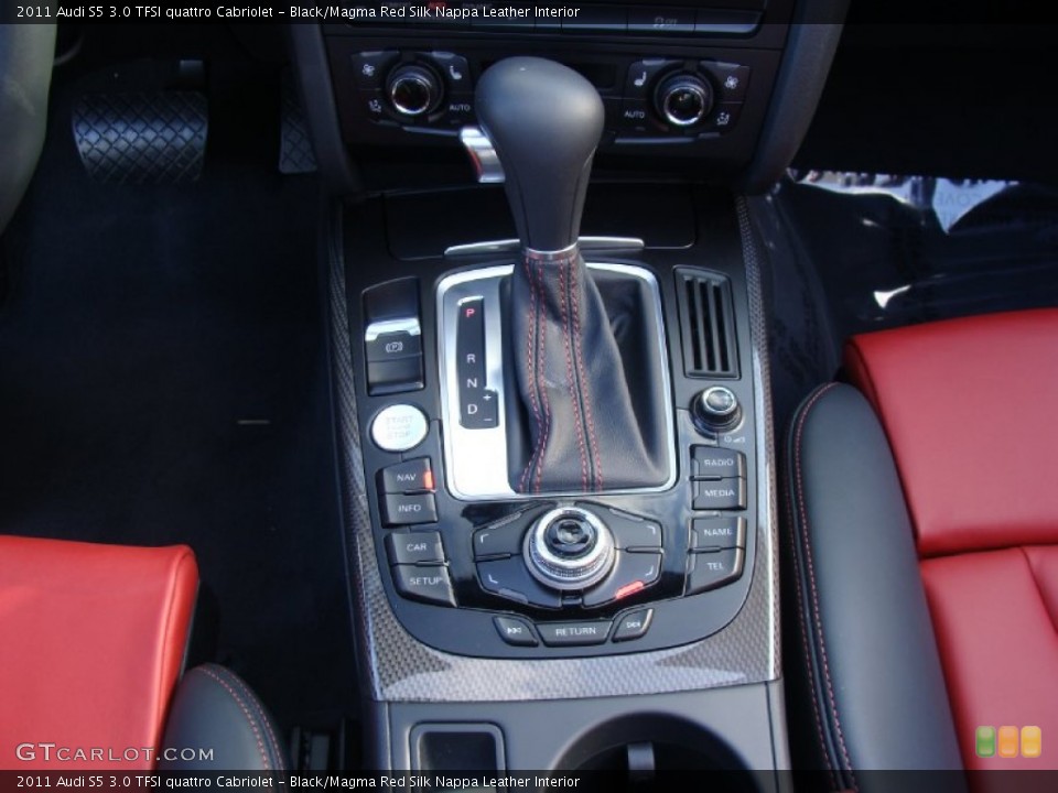 Black Magma Red Silk Nappa Leather Interior Transmission For