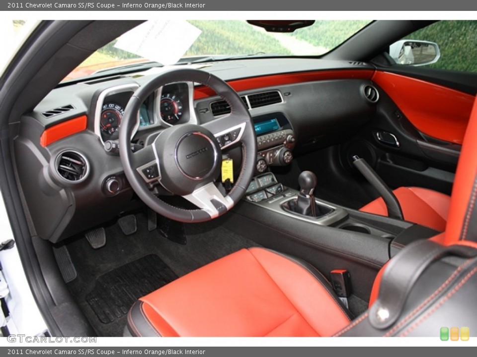 Inferno Orange/Black Interior Prime Interior for the 2011 Chevrolet Camaro SS/RS Coupe #59095721