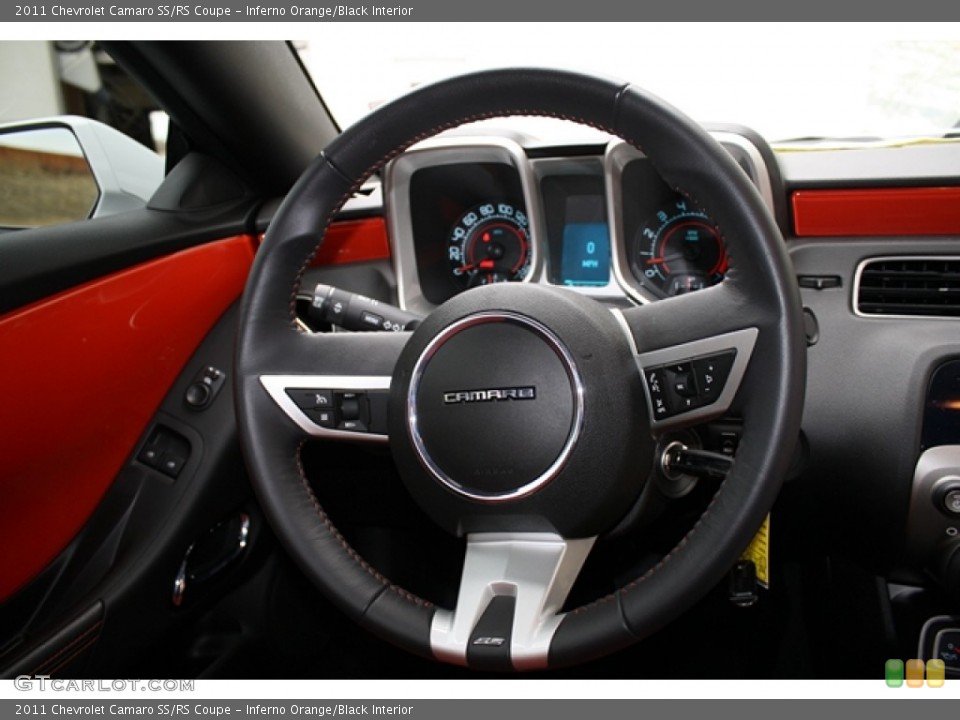 Inferno Orange/Black Interior Steering Wheel for the 2011 Chevrolet Camaro SS/RS Coupe #59095799