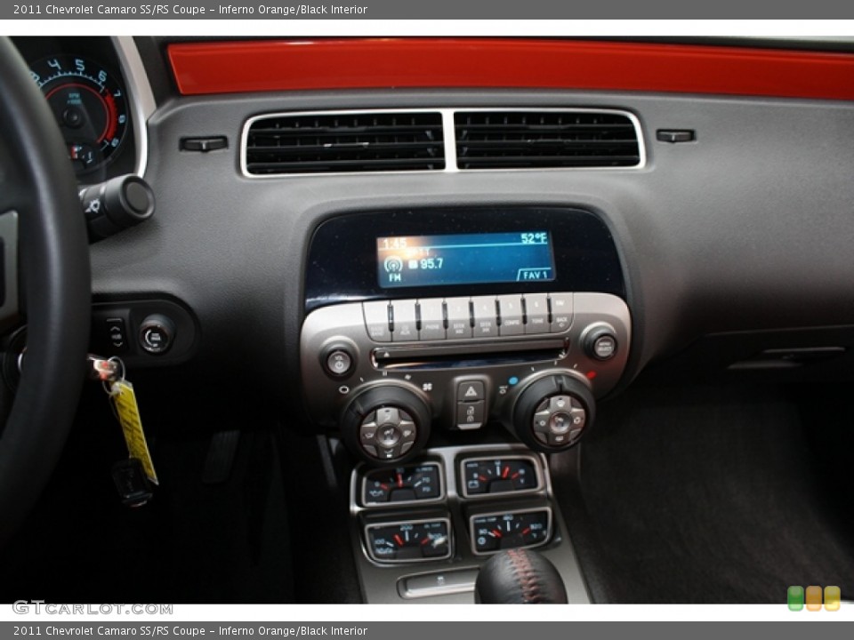 Inferno Orange/Black Interior Controls for the 2011 Chevrolet Camaro SS/RS Coupe #59095808