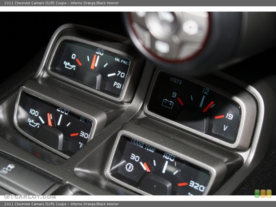 Inferno Orange/Black Interior Gauges for the 2011 Chevrolet Camaro SS/RS Coupe #59095832
