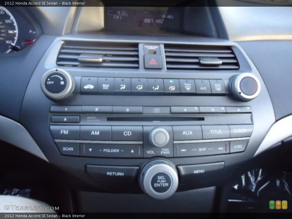 Black Interior Controls for the 2012 Honda Accord SE Sedan #59100920