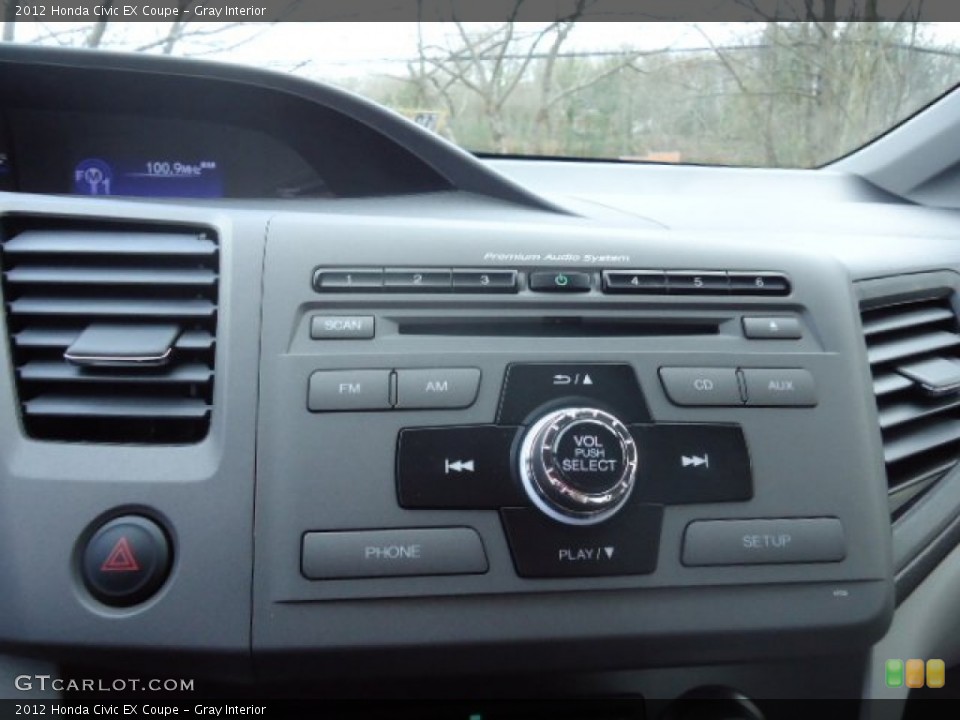 Gray Interior Controls for the 2012 Honda Civic EX Coupe #59106073
