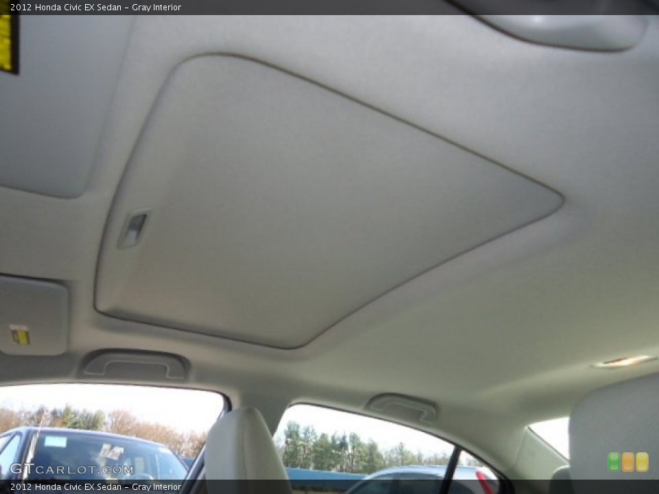 Gray Interior Sunroof for the 2012 Honda Civic EX Sedan #59106761
