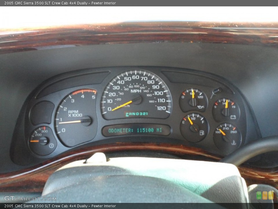 Pewter Interior Gauges for the 2005 GMC Sierra 3500 SLT Crew Cab 4x4 Dually #59107910