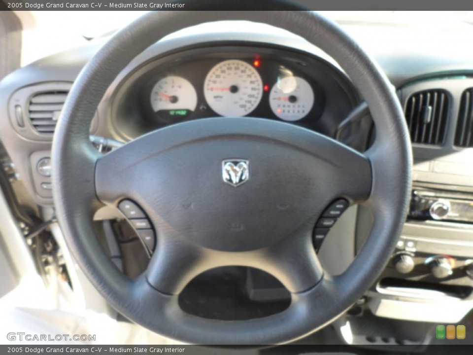 Medium Slate Gray Interior Steering Wheel for the 2005 Dodge Grand Caravan C-V #59110202