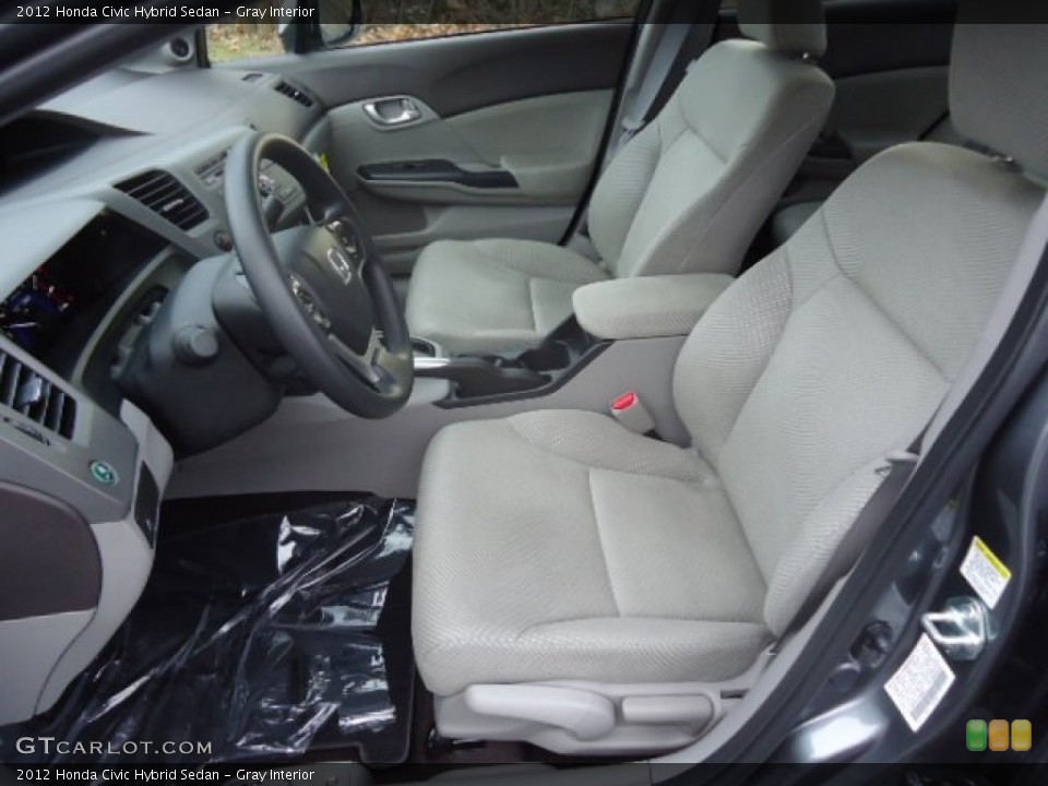 Gray Interior Photo for the 2012 Honda Civic Hybrid Sedan #59110250