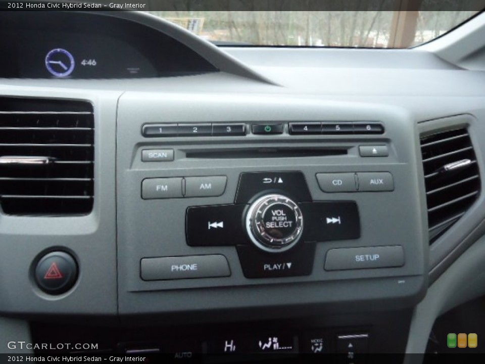 Gray Interior Controls for the 2012 Honda Civic Hybrid Sedan #59110322