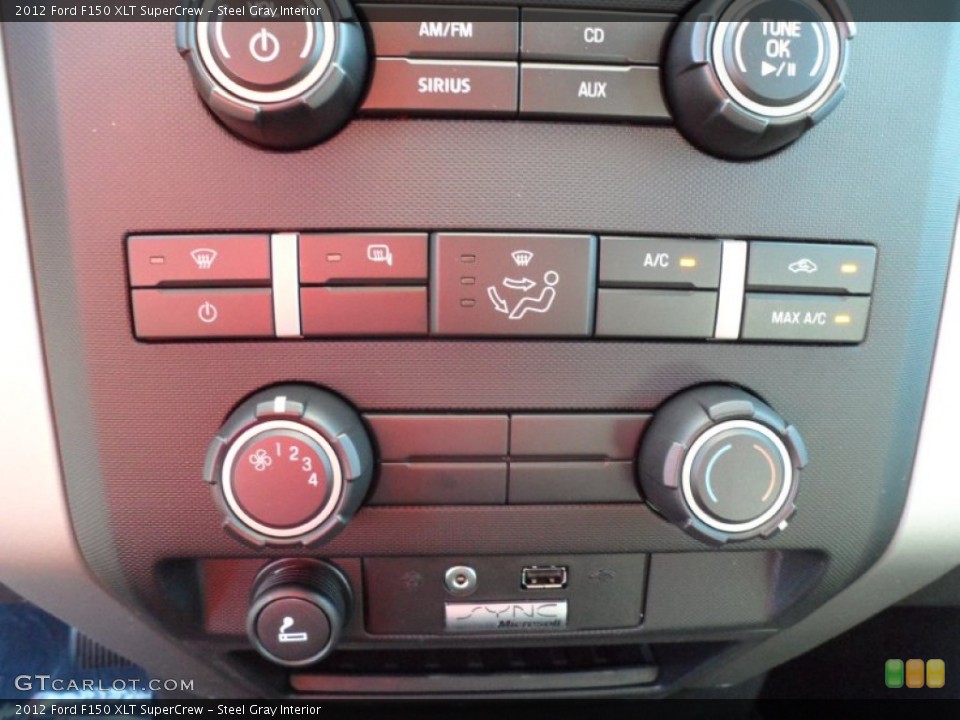 Steel Gray Interior Controls for the 2012 Ford F150 XLT SuperCrew #59112197