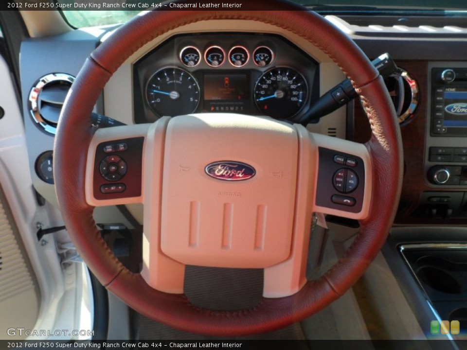Chaparral Leather Interior Steering Wheel for the 2012 Ford F250 Super Duty King Ranch Crew Cab 4x4 #59112608